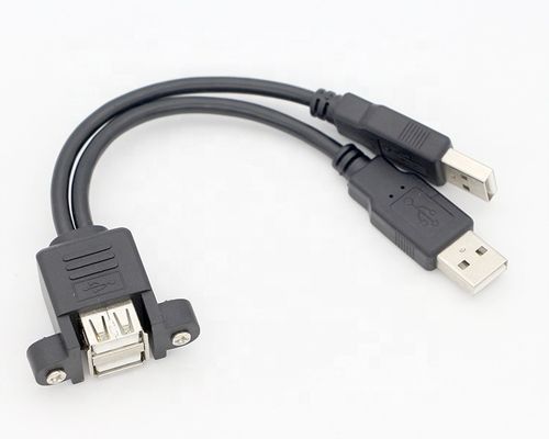 Купить Двойной USB 2.0 типа А панель монтаж мужской на женский расширительный кабель online manufacture