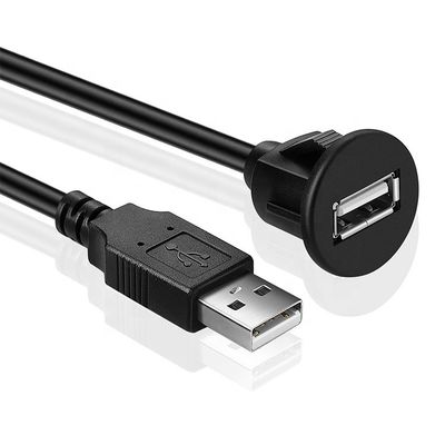 Купить Автомобильный аудио приборная панель Флюш монтажная панель USB 2.0 Мужчина к женщине расширительный кабель для автомобиля грузовик лодка Мотоциклетный приборная панель online manufacture