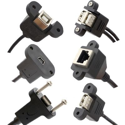 Купить Винтовая блокировка Micro Type C RJ45 Ethernet Мужчина Женщина USB-панель online manufacture