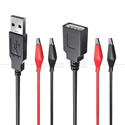 Купить Мужчина Женщина USB соединитель для двойной меди Крокодил зажимы клипы аллигатора тест ведет провода адаптер кабель для электрической цепи online manufacture