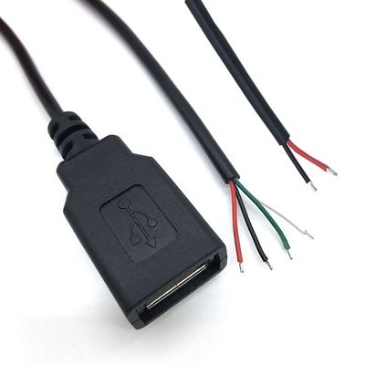 Купить Мужчина Женщина USB 2.0 Тип A Стыковка на свободный конец Консервированный открытый проволочный зарядный кабель для светодиодной ленты online manufacture