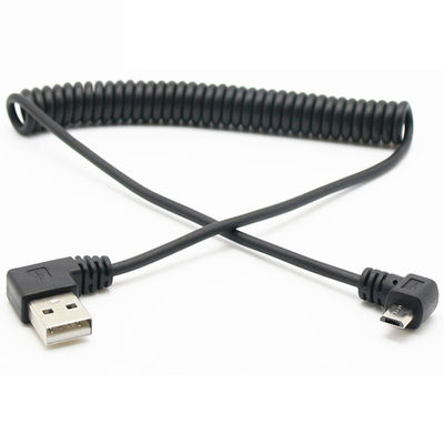 Купить ОБНОЖЕНИЕ 1M 90 градусов прямоугольный USB мужской к микро b мужской пружинный кабель USB online manufacture