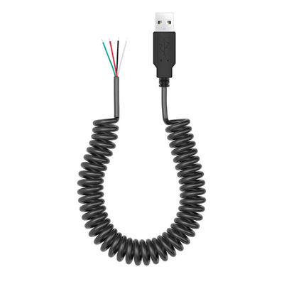 Свинцовый пружинный провод USB для открытия 4 консервированные голые провода конечный кабель