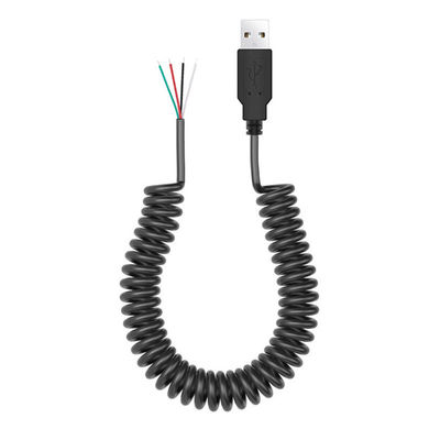 Свинцовый пружинный провод USB для открытия 4 консервированные голые провода конечный кабель
