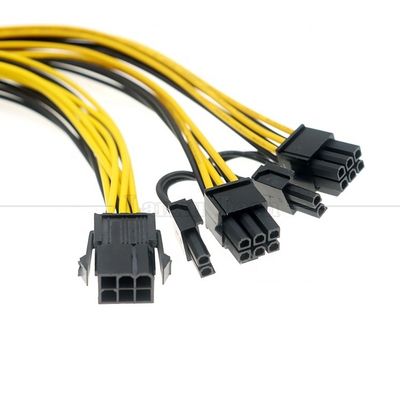 GPU 6 PIN на Dual 8 PIN 18AWG PCI Express Материнская плата адаптер питания PCIe расширительный кабель