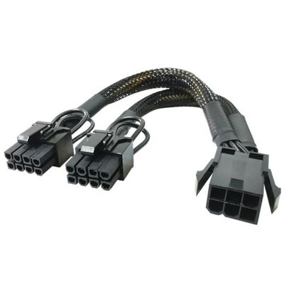 GPU 6 PIN женский на двойной 8 PIN мужской 18AWG PCI Express Материнская плата Адаптер питания PCIe Riser 3.0 Расширительный кабель