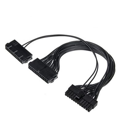 PSU 24 PIN Женщина к двойной 20 4 24 PIN Мужчина ATX Майнинг Материнская плата расширительный кабель
