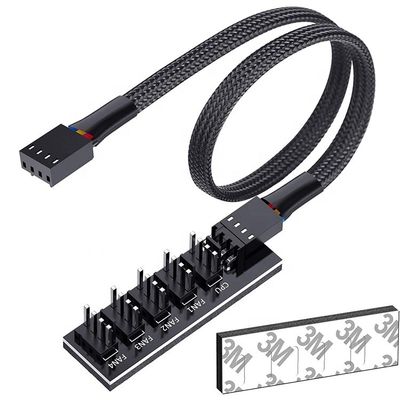 С 1 по 5 способов 4 пин Splitter PWM PC Fan Hub Кабель питания для ATX Computer Case 4 пин и 3 пин охлаждающие вентиляторы