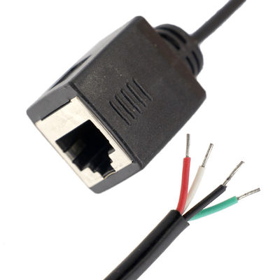 Специальная сборка женский RJ45 розетка для открытия консервированная сварка 4 провода голый конец кабеля свиного хвоста