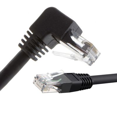 UTP STP 90 градусов правый левый угол Cat5 Cat5e Cat6 Cat7 RJ45 Расширение Ethernet LAN сетевого кабеля