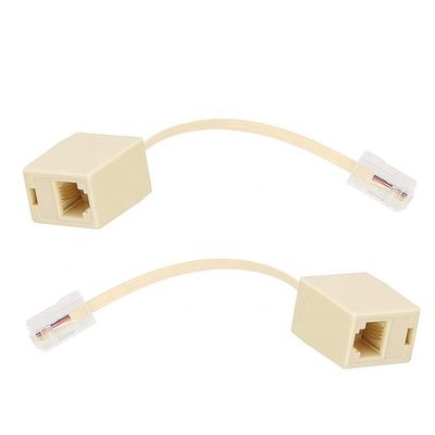Ethernet RJ45 8P8C Мужчина к телефону RJ11 4P4C Женщина Кнопка ADSL Коннектор преобразователя Расширение кабеля адаптер