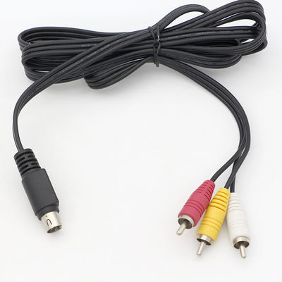 OEM 9 Pin Mini Din к RCA S видео аудио кабель для телевизоров дисплеев аудио видео приемник