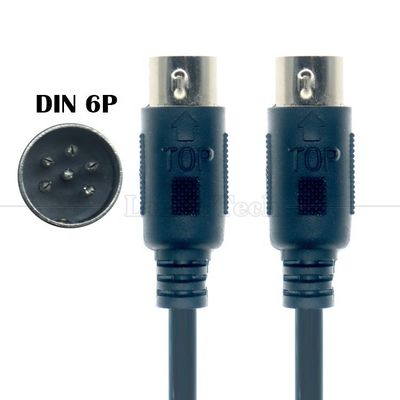 Высококачественный щит мужской на мужской MIDI 6 PIN DIN серийный расширительный кабель для аудио клавиатуры микрофона гитары