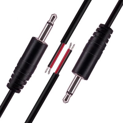 3.5мм 2 полюса TS Audio Mono Jack Мужчина подключается к обнаженным проводам Открытый конечный кабель