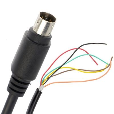 Конфигурация 6 7 8 PIN MINI DIN на Pigtail открытый консервированный проволочный кабель