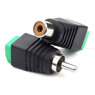 RCA Женщина Мужчина на винтовой терминал AV Phono Solderless Plug Wire Connector Converter Audio Adapter