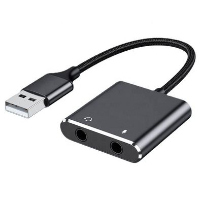 Подключайте и воспроизводите аудиомикрофон Studio Headset USB Adapter для ноутбука
