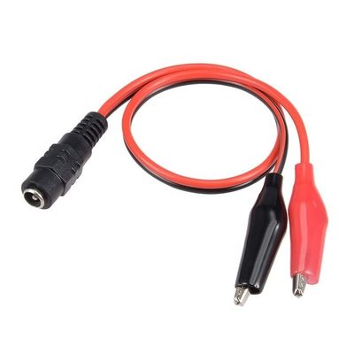 5.5x2.1mm DC женский к двойным клипам аллигатора кабель адаптера для испытания питания