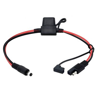 10A Фиузионный DC Jack 5.5x2.1mm к SAE Сцепление кабеля расширения питания для мотоциклов солнечных панелей зарядное устройство