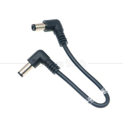 12V 24V Мужчина-мужчина DC угловой разъединитель jack 5.5 * 2.1 мм расширение питания провода