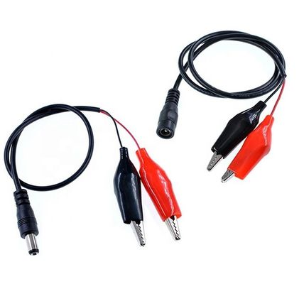 30cm DC 5.5x2.1mm Мужчина Женщина к двойным клипам аллигатора