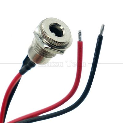 10 см 18AWG 5A панель монтаж DC 099 Женский розетка 5.5x2.1 мм 2.5 мм Металлический нитевой разъединитель для открытия конца кабеля