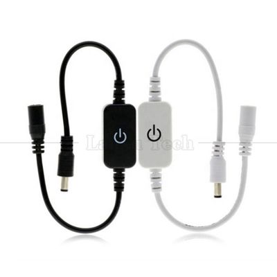 12v 24v сенсорный контроллер мужчина-женщина DC 5.5x2.1 мм включенный и выключенный Диммерный переключатель для светодиодных полос