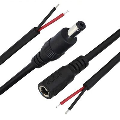 Мужчина Женщина 5.5x2.1 мм 5.5x2.5 мм 3.5x1.35 мм Диссексный разъем Jack Socket для открытия обнажённых проводов Pigtail Конечный кабель для светодиодных камер видеонаблюдения
