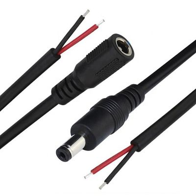 1M 2M 3M DC Вводный ствол питания Jack 2.1x5.5mm Мужской женский разъем для открытия Pigtail DC кабель питания