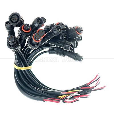 Настраиваемый IP68 2pin 3 4 5 6 7 8 Pin Мужчина Женщина M12 Коннекторная сборка Расширение водонепроницаемый кабель LED