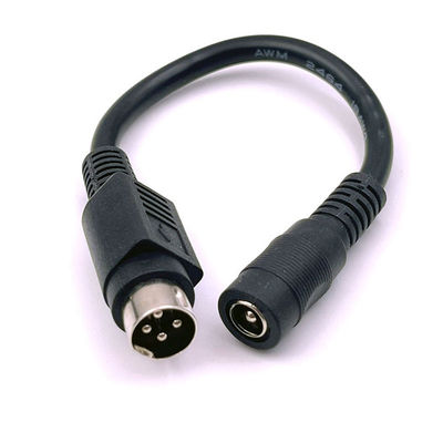 4 штифта Mini DIN в DC Jack женский 5.5x2.1 мм кабель расширения питания для камеры DVD телевизора ПК штрих-код принтер