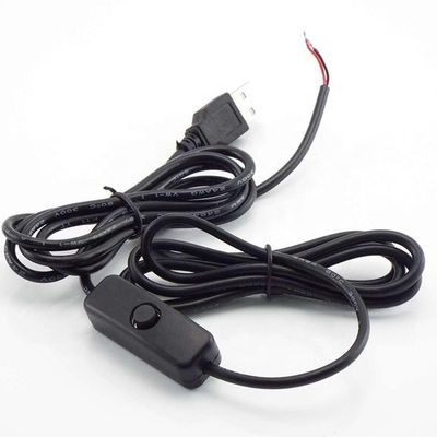 1 м Белый черный светодиодный лента Сила включена и отключена кнопка USB Type A кабель расширения коммутатора