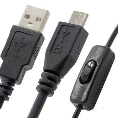 Высококачественный 1M ОТКОННЕННЫЙ контроллер Micro B к USB A расширительный кабель с переключателем для светодиодной лампы