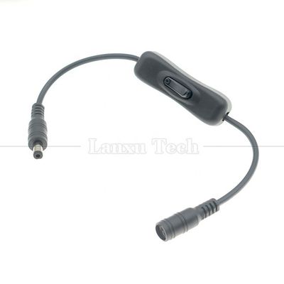 12V 24V мужчина к женщине 5.5x2.1mm DC Джек на выключенный 304 кабель переключателя для светодиодного лампы