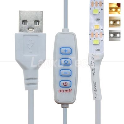 Выход 5V Stepless Dimming ON OFF Switch USB Dimmer Cable для светодиодной световой лампы