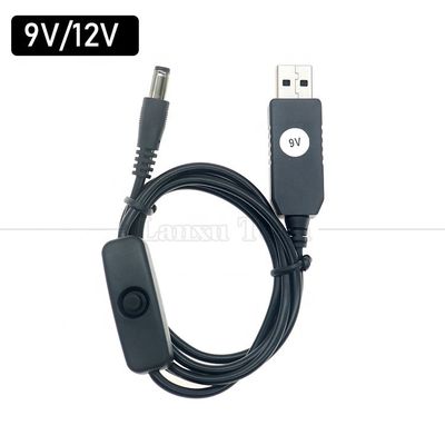 USB на 9V 12V DC 5.5x2.1mm Джек зарядное устройство Включается и выключается кабель переключателя для роутера вентилятор LED-динамика