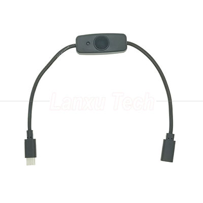 USB Type C Мужчина к женщине на отключенном Силиконовом крышке переключателя расширения кабеля для лампы вентилятора Raspberry Pi
