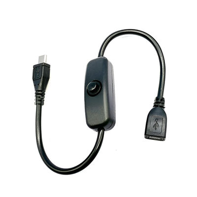 USB Micro B Мужчина к женщине расширение на выключенный кнопка 501 кабель переключателя