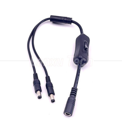 12v Splitter 1 Женщина на 2 мужчины ДиС вставка 5,5x2,1 мм на выключенный кабель кабеля переключателя для светодиодного лампы