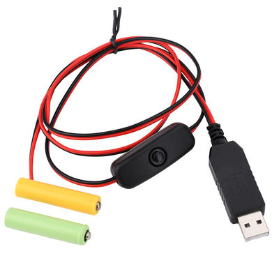 1.5v 3v 4.5v 6v LR6 AA LR03 AAA Удаление батареи Заменить USB переключатель ON OFF кабель зарядного устройства для светодиодного света электронные игрушки
