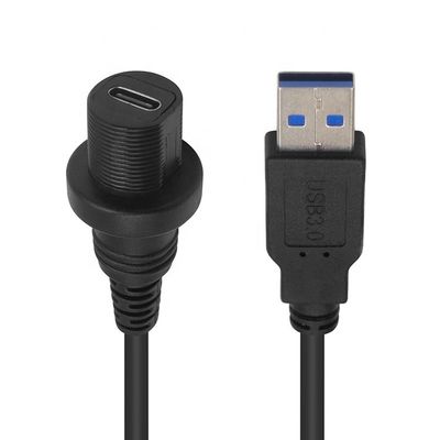 Мини-USB мужской на микро-USB женский водонепроницаемый расширительный кабель с плавным монтажным панелем для автомобиля грузовик лодка мотоцикл компьютер