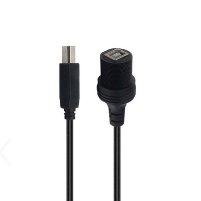 USB B 2.0/3.0 Мужчина-женщина водонепроницаемый расширительный кабель с плавным монтажным панелем для принтера Автомобиль Грузовик Лодка Мотоцикл Компьютер