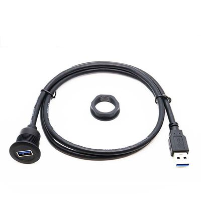 Короткий USB 3.0 мужчина к женщине водонепроницаемый расширительный кабель с плавным монтажным панелем для автомобиля грузовик лодка мотоцикл компьютер