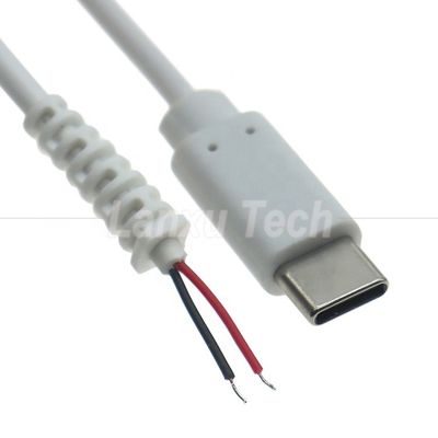 Настройка USB Type C Мужчина Женщина до обнаженной проволоки Конец зарядного кабеля с облегчением напряжения