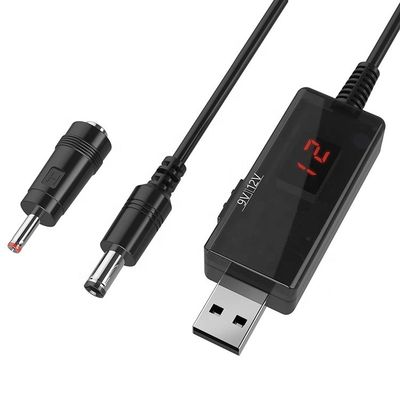 Дисплей с LED Multi Compatible Voltage Set Up Booster 5V до 9V 12V USB до кабеля для зарядки постоянного тока