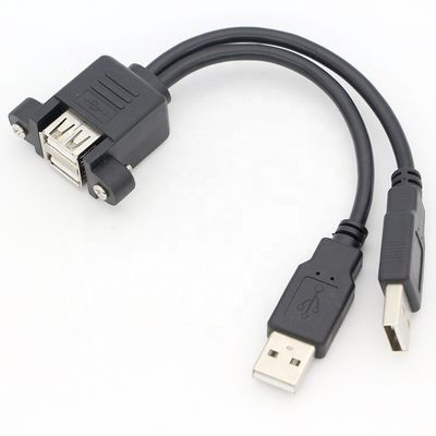 Шрубозащитный штанг 0,5M 1M 2M 3M Мужчина на женщину двойной USB-панель монтаж расширения кабеля