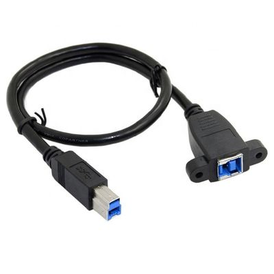 Винтовая блокировка штанги Мужчина к женщине панель монтаж USB 3.0 Тип B принтер расширения кабеля