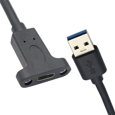 Винтовой блокировщик USB 3.0 Мужчина на USB типа C 3.1 Женщина панель монтаж USB 3.0 расширительный кабель