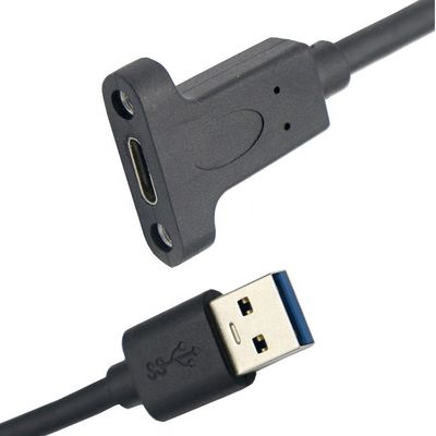 Специальный винтовый замок USB 3.0 Мужчина на USB типа C 3.1 Женщина панель монтаж расширения кабеля