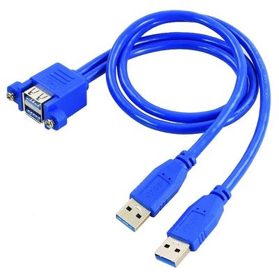 Двойной кабель расширения USB 3.0 от мужчины к женщине